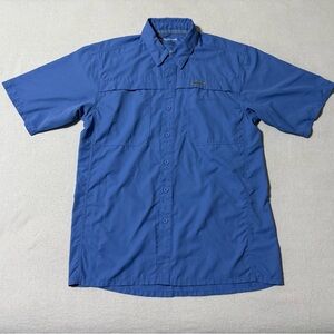 Simms Shirt Mens Small‎ Blue Button Up Vented Guide Series Outdoor Tech Fishing